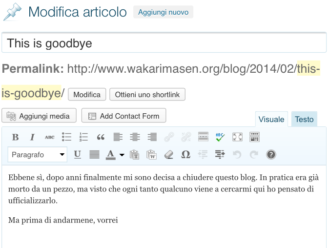 Goodbye?